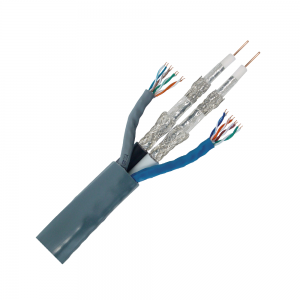 Večnamenski kabel 2x koaks kabel RG6U 2x UTP kabel CAT5 - Image 1