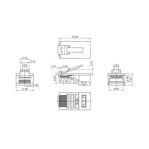 Konektor RJ45 CAT6 UTP - slika 2