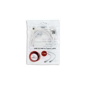 USB Kabel 3.0 AM na Type-C (AM/CM), 1 m, bel - slika 5