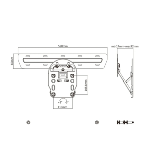 Nosilec za QLED TV Maclean MC-806 49''- 65'' - Image 6