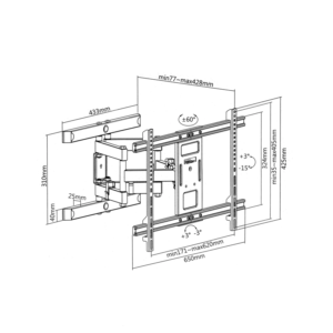 Nosilec za LCD TV Maclean MC-881 37''- 80'' - slika 6