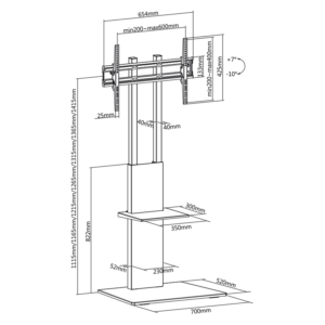 Stojalo za LCD TV Maclean MC-865 37''-70'' - Image 3