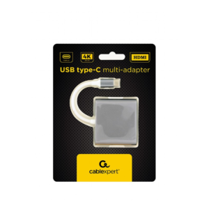 Adapter USB-C 3-in-1, USB-C, HDMI, USB-A temno siv - Image 2