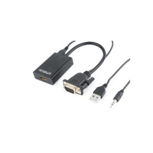 Adapter VGA na HDMI 0,15m črn - slika 2