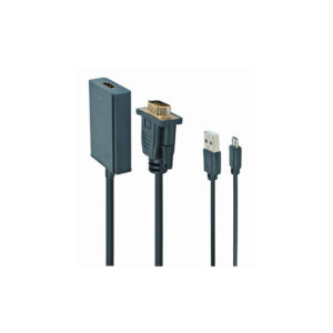 Adapter VGA na HDMI 0,15m črn - slika 1