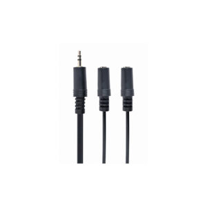 Avdio kabel 1x 3.5mm M - 2x 3.5mm Ž 10cm