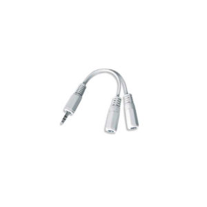 Avdio kabel 1x 3.5mm M - 2x 3.5mm Ž 10cm bel - Image 2