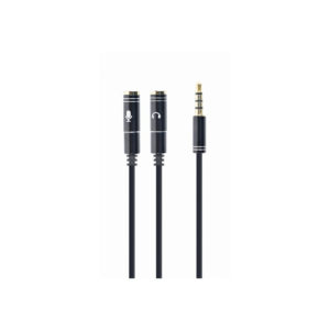 3,5 mm adapter za slušalke + mikrofon s kovinskimi priključki - Image 1