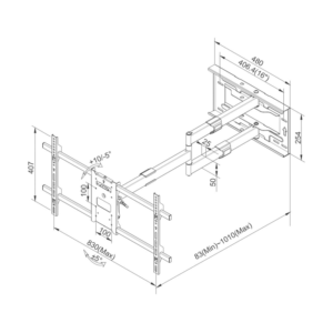 Nosilec za LCD TV MyWall H 27-1 XL - slika 6