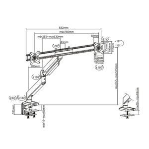 Nosilec za dva monitorja NanoRS RS115 17'' - 32'' - Image 7