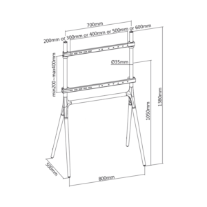 Stojalo za LCD TV MyWall HT 28L 49''-70'' - slika 6