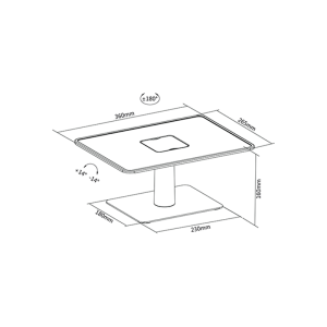 Namizno stojalo za projektor MyWall HT 8L - slika 2