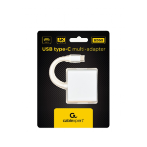 Adapter USB-C 3-in-1, USB-C, HDMI, USB-A svetlo siv - slika 2