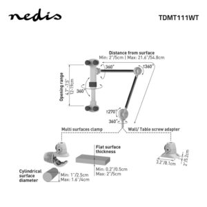 Nosilec za tablico 4-12'' TDMT111WT - Image 10