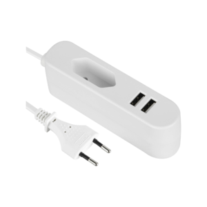 Električni podaljšek 1,4m z 2x USB polnilnima priključkoma - Image 1