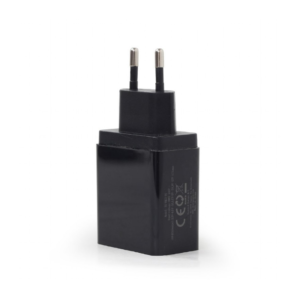 Polnilni adapter 1x USB QC3.0, črn - slika 3