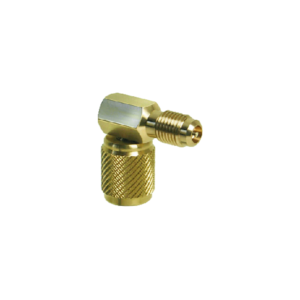 Krogelni ventil raccordo 90° 1/4 SAE M x 1/4 SAE F.G - Image 1