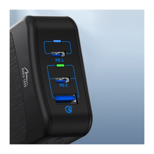 Polnilec 2x USB-C, 1X USB 65W Media-Tech MT 6252 - slika 3