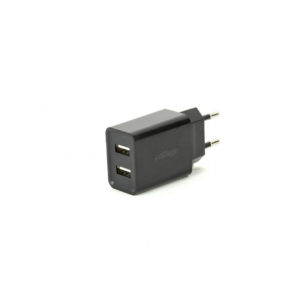 Napajalni adapter 2x USB, 2.1 A, črn - Image 1