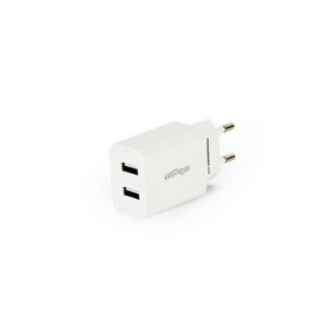 Napajalni adapter 2x USB, 2.1 A, bel - slika 1