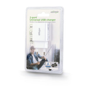 Napajalni adapter 2x USB, 2.1 A, bel - slika 2