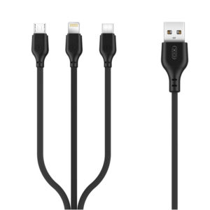 Kabel XO NB103 3v1 1m 2,1A črn - slika 1