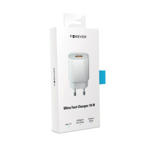 Polnilec za telefon Forever QC 3.0 1x USB 18W bel - Image 4