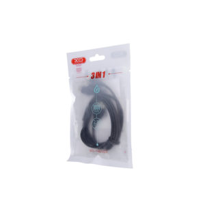Kabel XO NB103 3v1 1m 2,1A črn - slika 4