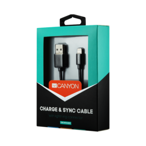 Kabel USB na Apple Lightning Canyon 1m črn - slika 3