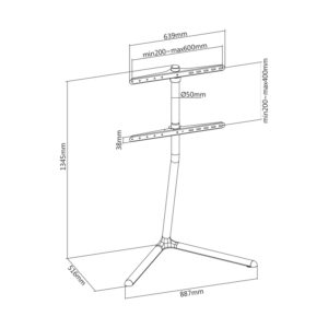 Stojalo za LCD TV MyWall HP 122 49''- 70'' - slika 9