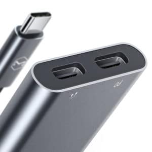 Adapter USB-C na 2xUSB-C Mcdodo siv - Image 3