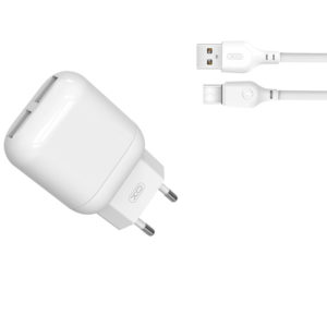 Polnilec za telefon XO L78 2xUSB 2,4A + kabel USB-C - Image 1