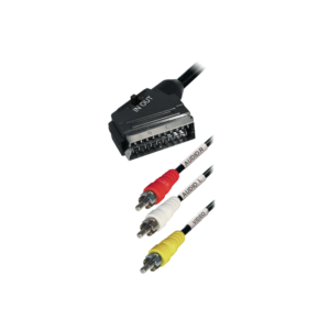 SCART / 3x RCA kabel s stikalom 1,5m - Image 1