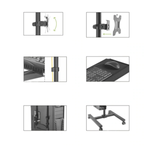 Mobilno stojalo za računalnik Maclean MC-793 - slika 2