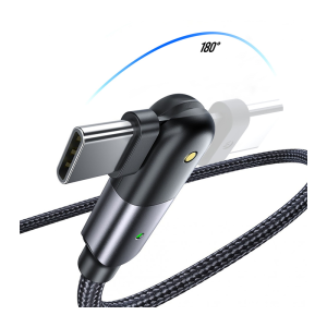Kabel USB na USB-C 180° XO NB176 1,2m 2,4A črn - slika 2