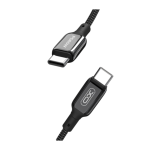 Kabel USB-C na USB-C XO NB-Q180B 1m 60W črn - slika 2