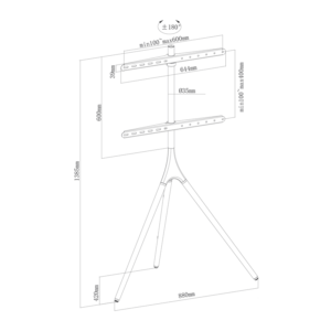 Stojalo za LCD TV MyWall HT 22L črn 32''-75'' - Image 4