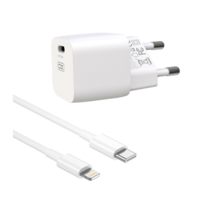 Polnilec za telefon XO CE01B PD 20W 1xUSB-C + Lightning 8-pin kabel - Image 1