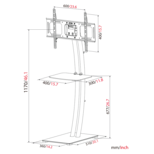 Stojalo za LCD TV MyWall HP 107L 37''-70'' - Image 4