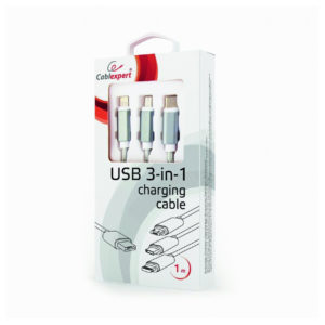 Kabel Cablexpert USB combo 3-v-1 srebrn - Image 4