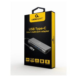 Adapter USB-C 5-v-1 2xUSB, HDMI, LAN, PD, čitalec kartic - Image 4