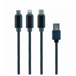 Kabel Cablexpert USB combo 3-v-1 črn - slika 1