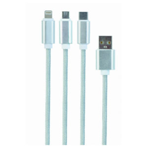 Kabel Cablexpert USB combo 3-v-1 srebrn - Image 1