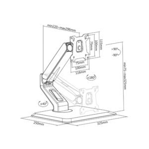 Nosilec za monitor Maclean MC-895 17" - 32" - Image 10