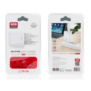 Polnilec za telefon XO L85C 2X USB 2,4A bel + kabel USB-C - Image 5