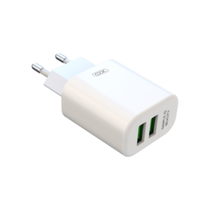 Polnilec za telefon XO L85C 2X USB 2,4A bel + kabel USB-C - Image 3