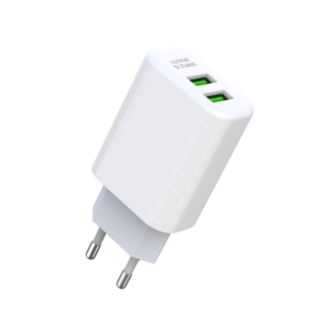 Polnilec za telefon XO L85C 2X USB 2,4A bel + kabel USB-C - Image 4