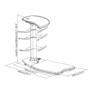 Ergonomski stol Maclean MC-872 - slika 10