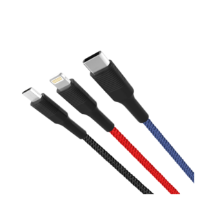 Kabel XO NB54 3v1 Lightning + USB-C + microUSB - slika 2
