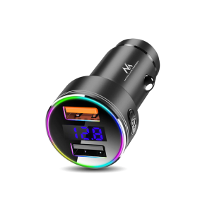 Polnilec za avto 2x USB Maclean MCE375 QC, LED - slika 1